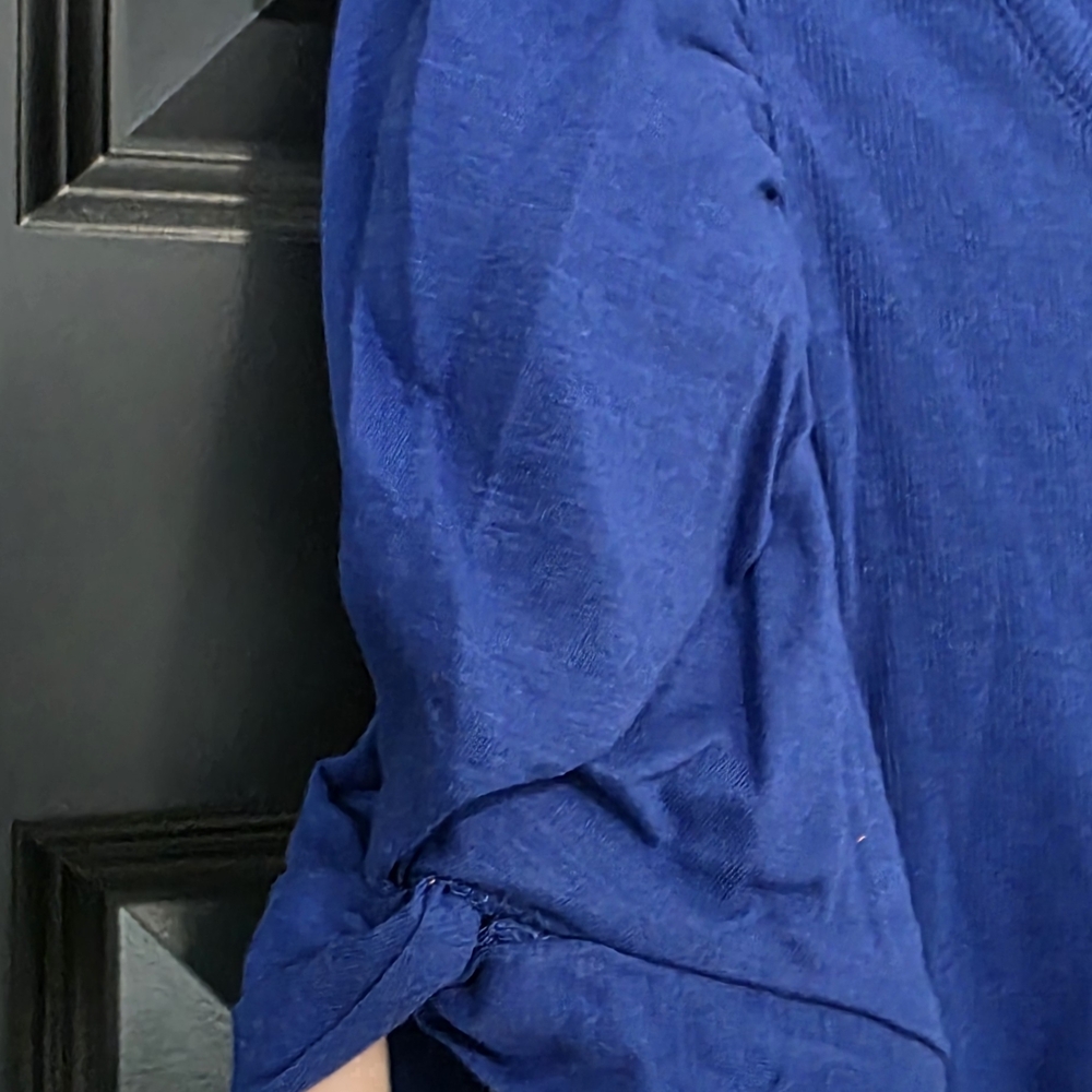 Vince Camuto Cobalt Puff Sleeve Knit Tee - Picture 4 of 5